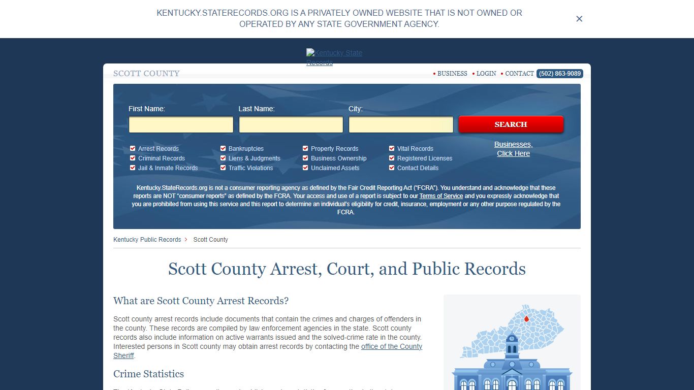 Scott County Arrest, Court, and Public Records