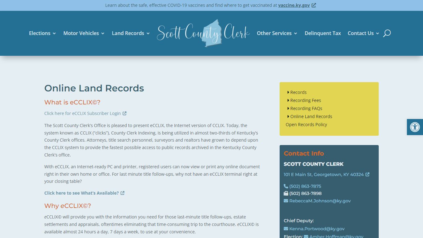 Online Land Records - Scott County Clerk